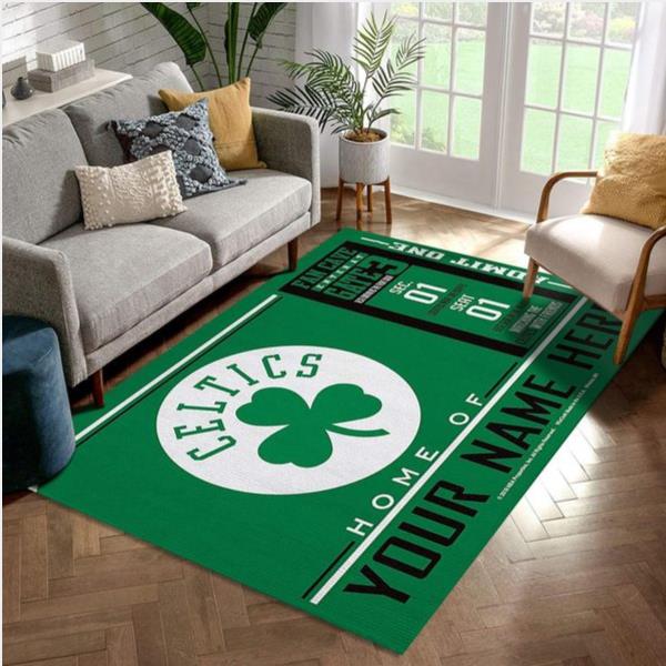 Customizable Boston Celtics Wincraft Personalized NBA Area Rug Living Room Rug US Gift Decor