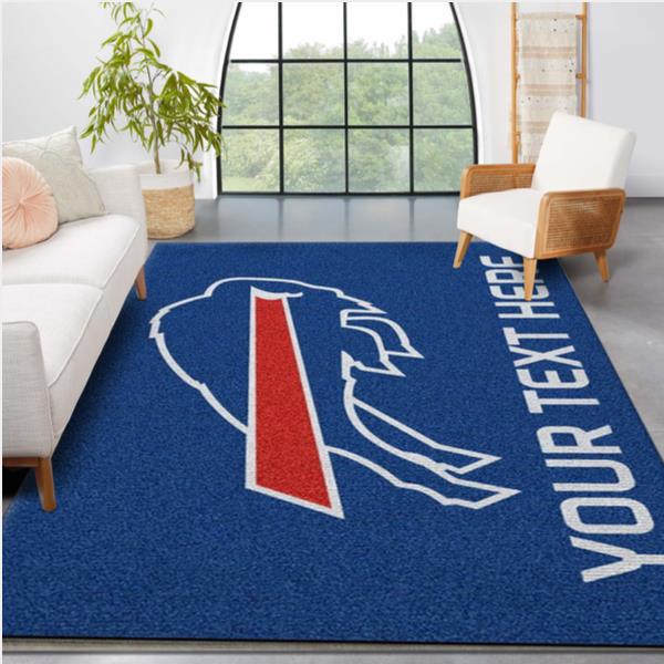 Customizable Buffalo Bills Personalized Accent Rug NFL Area Rug For Christmas Kitchen Rug Us Gift Decor