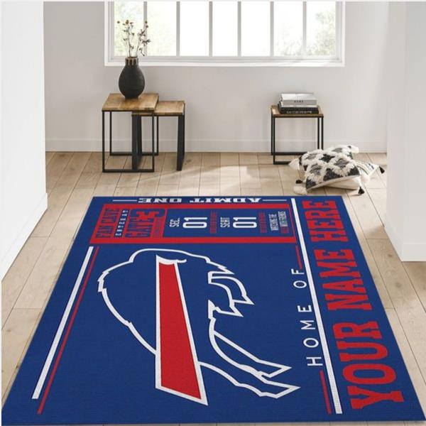 Customizable Buffalo Bills Wincraft Personalized Floor Rug Nfl Area Rug Carpet Kitchen Rug Home Us Decor