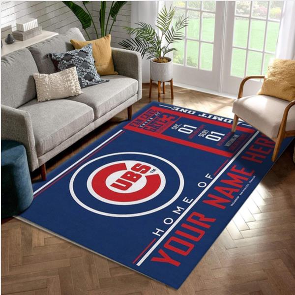 Customizable Chicago Cubs Wincraft Personalized Mlb Area Rug Carpet Kitchen Rug Us Gift Decor