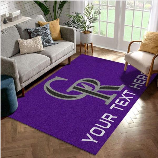Customizable Colorado Rockies Personalized Accent Rug Area Rug Carpet Living Room And Bedroom Rug Home Us Decor