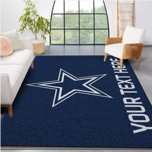 Customizable Dallas Cowboys Personalized Accent Rug NFL Area Rug For Christmas Kitchen Rug Home Us Decor