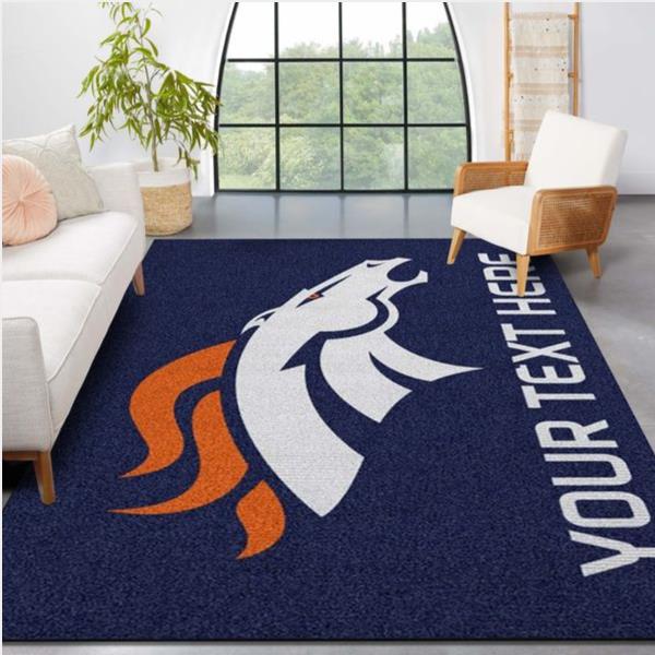 Customizable Denver Broncos Personalized Accent Rug Nfl Area Rug Carpet Kitchen Rug Home Us Decor