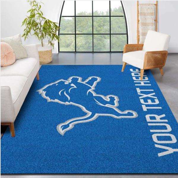 Customizable Detroit Lions Personalized Accent Rug Nfl Area Rug Carpet Living Room Rug Christmas Gift Us Decor
