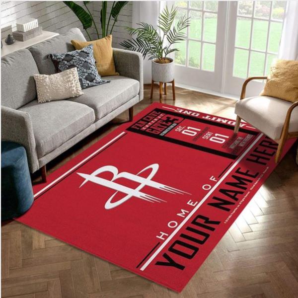 Customizable Houston Rockets Wincraft Personalized Nba Rug Living Room Rug Us Gift Decor