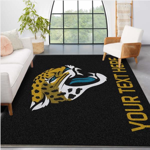 Customizable Jacksonville Jaguars Personalized Accent Rug NFL Area Rug For Christmas Living Room Rug Home Decor Floor Decor