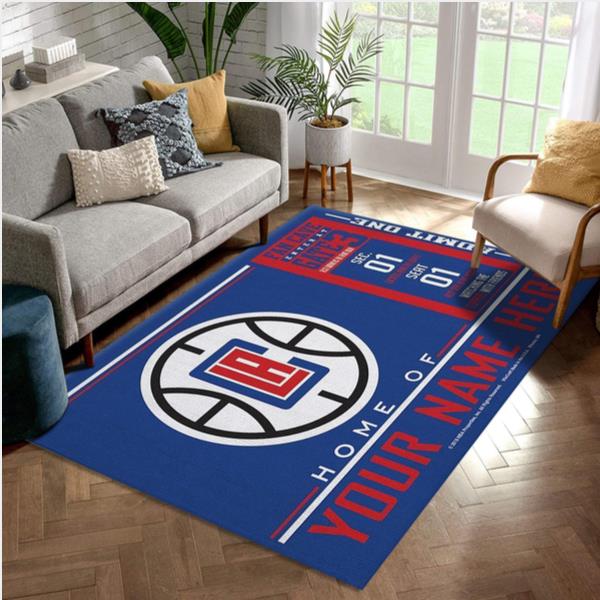 Customizable La Clippers Wincraft Personalized Nba Area Rug Bedroom Rug Us Gift Decor