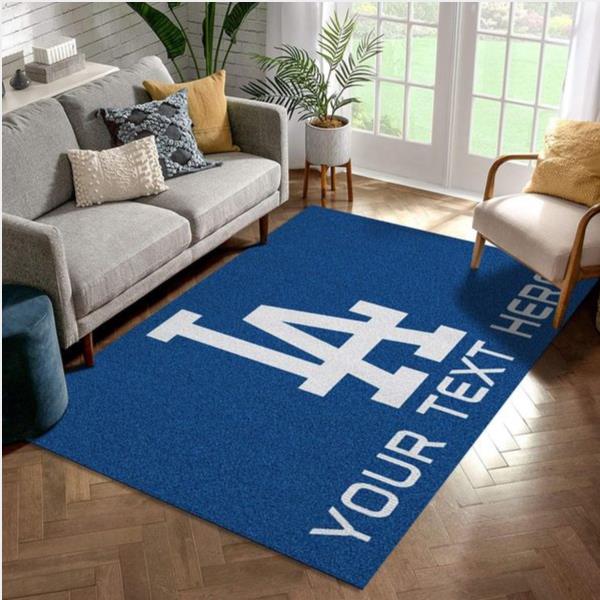 Customizable Los Angeles Dodgers Personalized Accent Rug Mlb Team Logos Kitchen Rug Family Gift Us Decor
