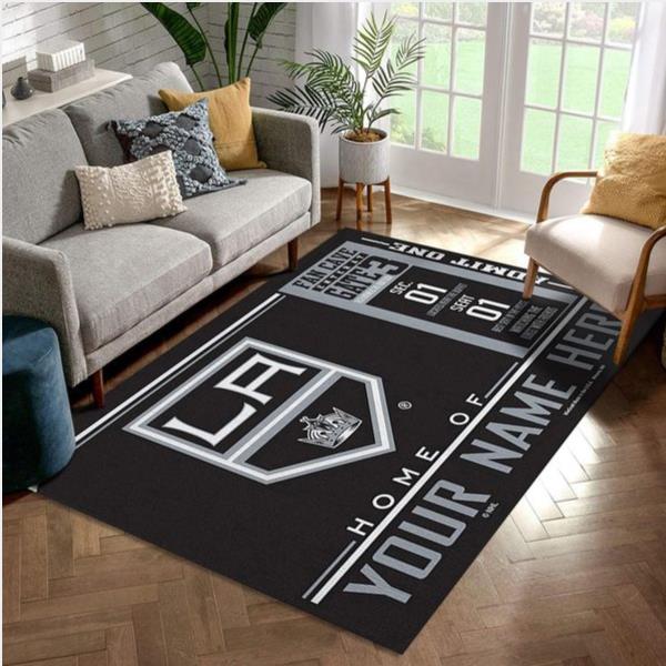 Customizable Los Angeles Kings Wincraft Personalized NHL Area Rug Living Room Rug Floor Decor