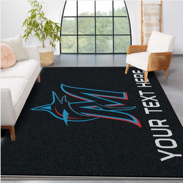 Customizable Miami Marlins Personalized Accent Rug Area Rug Carpet Living Room And Bedroom Rug Us Gift Decor