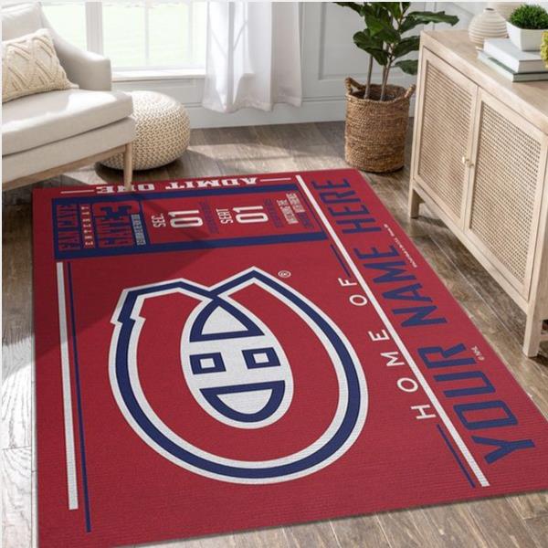 Customizable Montreal Canadiens Wincraft Personalized Nhl Area Rug Living Room Rug Home Decor