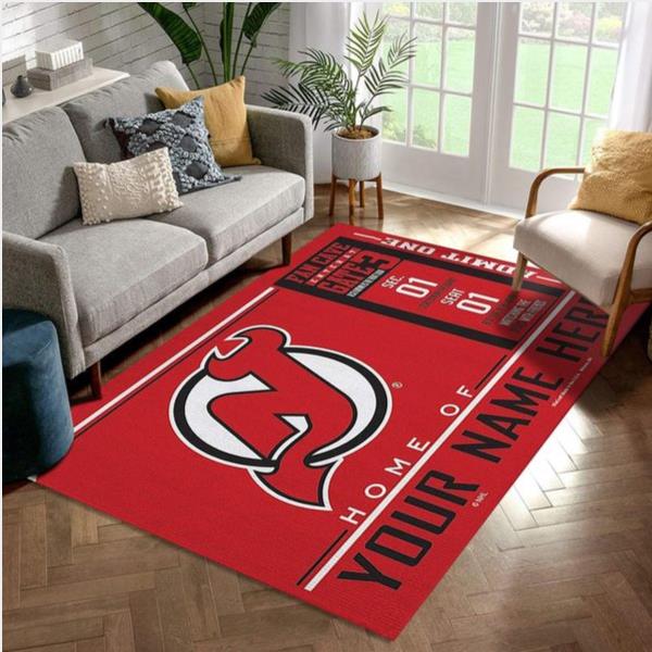 Customizable New Jersey Devils Wincraft Personalized NHL Rug Bedroom Rug Halloween Gift