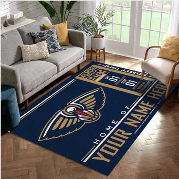 Customizable New Orleans Pelicans Wincraft Personalized NBA Area Rug Bedroom Rug Home US Decor