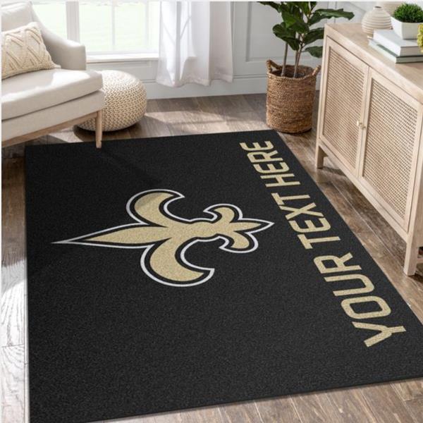 Customizable New Orleans Saints Personalized Accent Rug Nfl Team Logos Area Rug Kitchen Rug Us Gift Decor