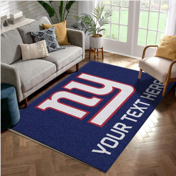 Customizable New York Giants Personalized Accent Rug NFL Team Logos Area Rug Bedroom Christmas Gift Us Decor