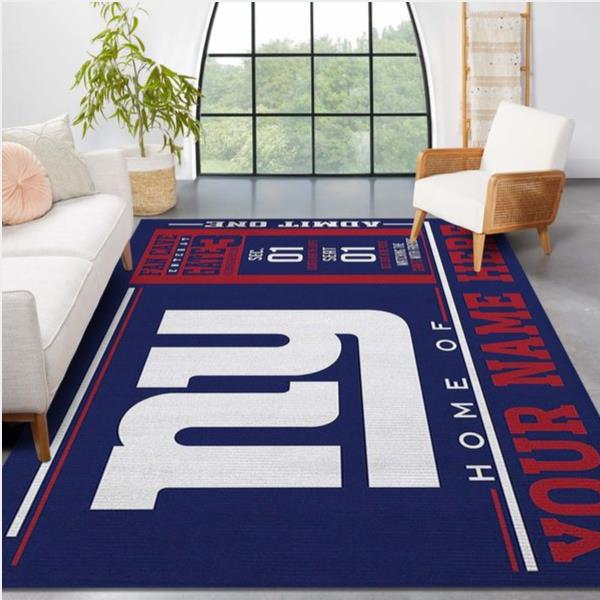 Customizable New York Giants Wincraft Personalized Nfl Area Rug Carpet Kitchen Rug Home Decor Floor Decor