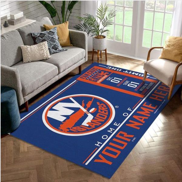 Customizable New York Islanders Wincraft Personalized NHL Area Rug For Christmas Bedroom Rug Floor Decor