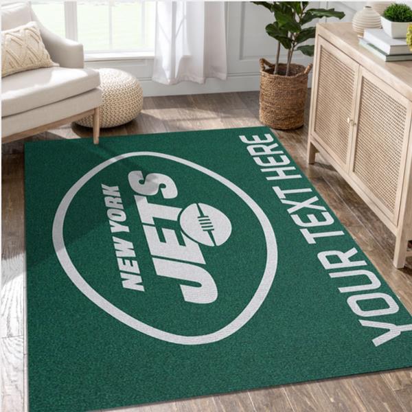 Customizable New York Jets Personalized Accent Rug NFL Team Logos Area Rug Kitchen Rug Us Gift Decor
