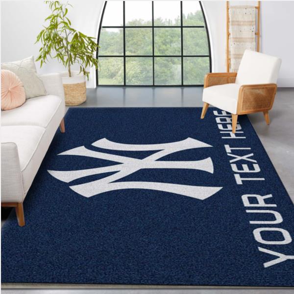 Customizable New York Yankees Personalized Accent Rug Area Rug Carpet Living Room And Bedroom Rug Home Us Decor