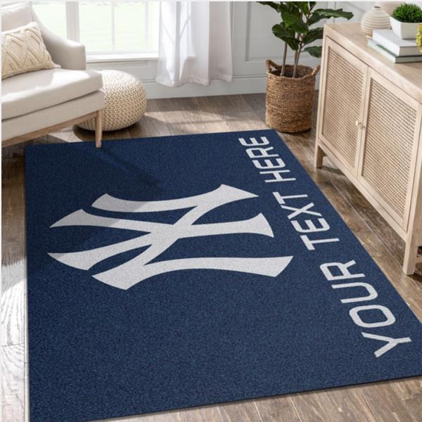 Customizable New York Yankees Personalized Accent Rug Area Rug Carpet Living Room And Bedroom Rug Home Us Decor