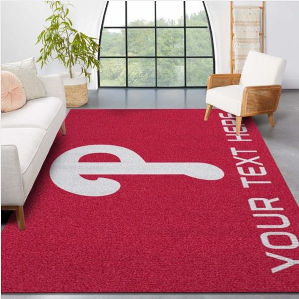 Customizable Philadelphia Phillies Personalized Accent Rug Area Rug Carpet Bedroom Us Gift Decor