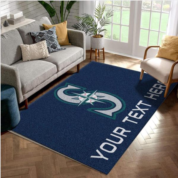Customizable Seattle Mariners Personalized Accent Rug Mlb Area Rug Living Room And Bedroom Rug Home Us Decor