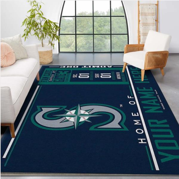 Customizable Seattle Mariners Wincraft Personalized Mlb Area Rug Living Room Rug Us Gift Decor
