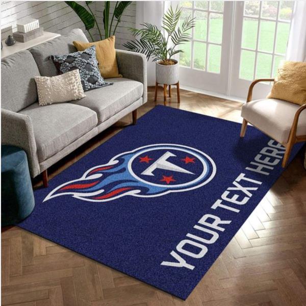 Customizable Tennessee Titans Personalized Accent Rug Nfl Area Rug For Christmas Living Room And Bedroom Rug Home Us Decor