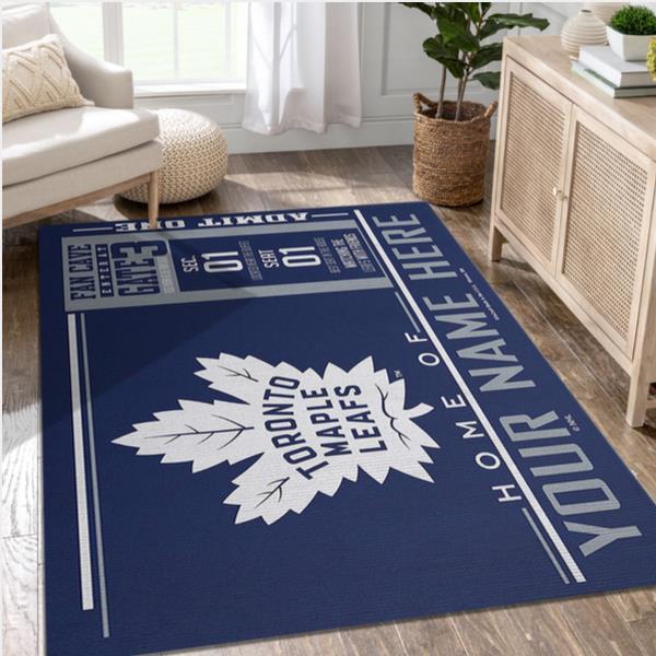 Customizable Toronto Maple Leafs Wincraft Personalized Nhl Rug Living Room Rug Family Gift