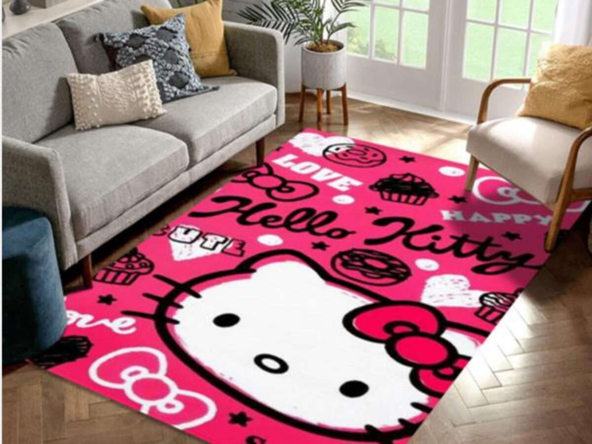 Sticker Rug, Sticker Patterned Rug, Popular Sticker Rug, Hello Kitty, JBL  Logo