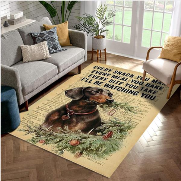 Dachshund Always Watching You Rug Living Room Rug Family Gift US Decor