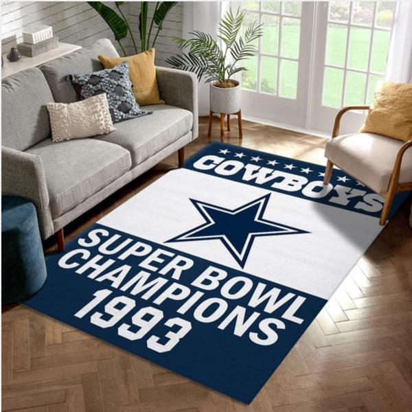 Dallas Cowboys 1993 NFL Football Team Area Rug For Gift Living Room Rug Home Us Decor