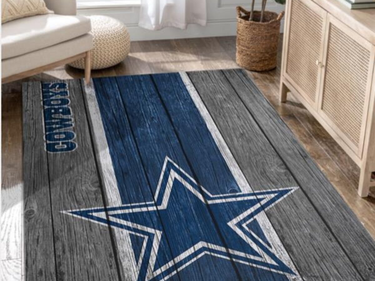 Dallas Cowboys Fade Rug NFL Team Area Rug Bedroom Rug Home Decor Floor Decor