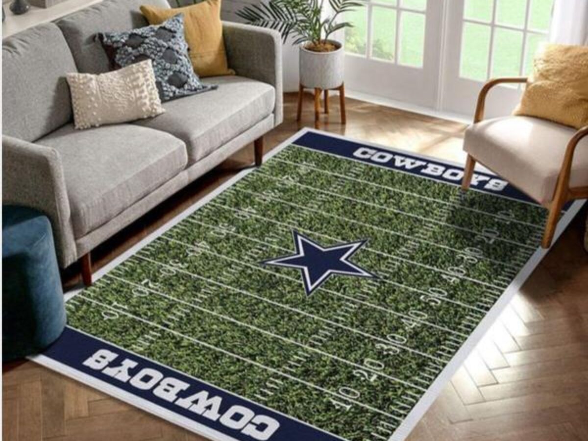 Dallas Cowboys Area Rug Nfl Football Floor Decor - Peto Rugs