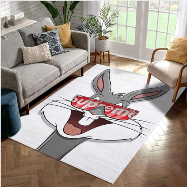 Dapper Bunny Supreme Area Rug Fashion Brand Rug Home Decor Floor Decor