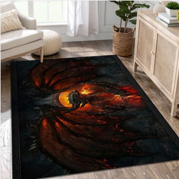 Deathwing World Of Warcraft Video Game Area Rug For Christmas Living Room Rug