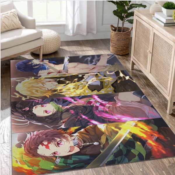 Demon Slayder Anime V3 Rug Bedroom Rug Home Decor Floor Decor