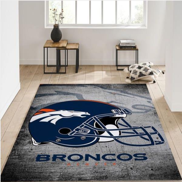 Denver Broncos Football Nfl Area Rug Bedroom Rug Home Us Decor