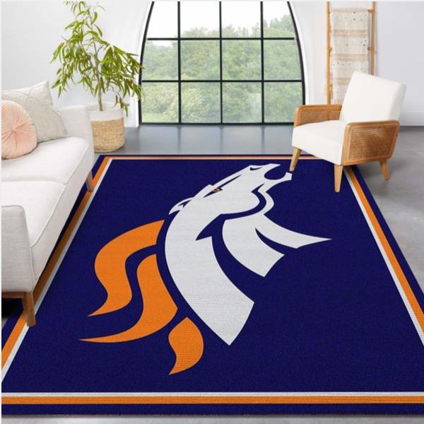 Denver Broncos Rug Football Rug Floor Decor Db022812 The Us Decor