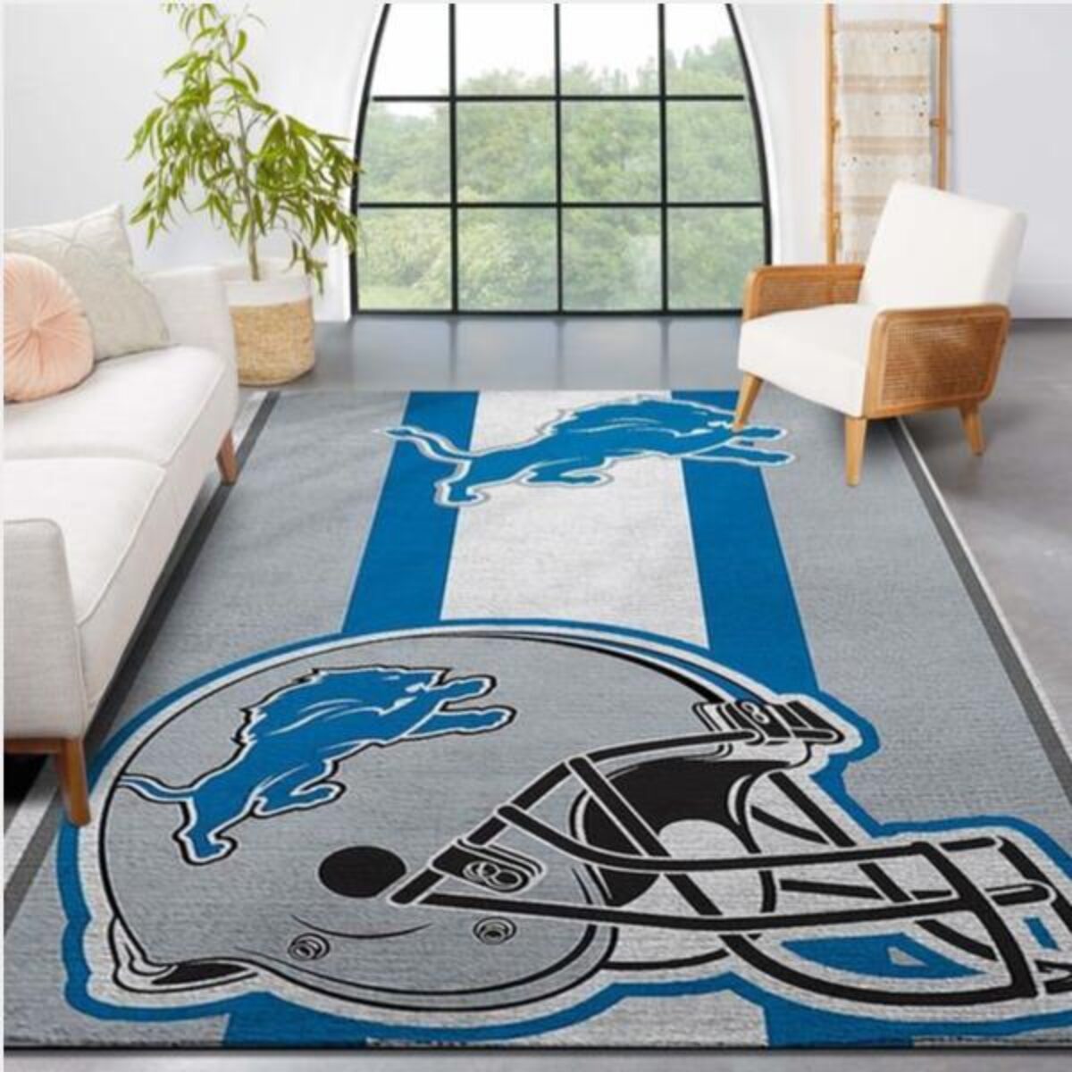 Detroit Lions NFL Team Spirit Area Rug