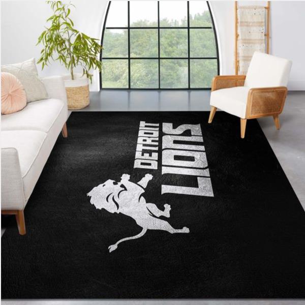 Detroit Lions Silver Nfl Area Rug For Christmas Kitchen Rug Home Us Decor