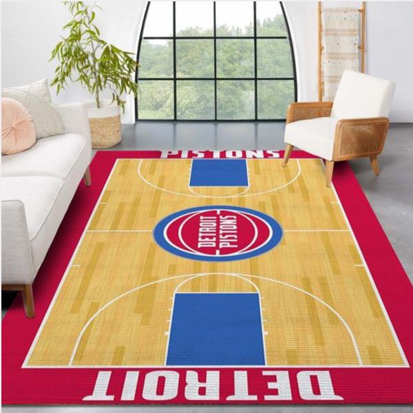 Detroit Pistons Nba Area Rug - Living Room Carpet Christmas Gift Floor Decor The Us Decor