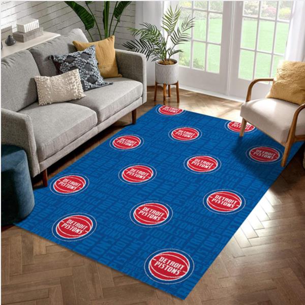 Detroit Pistons Patterns Area Rug Carpet Living Room Rug   Family Gift US Decor