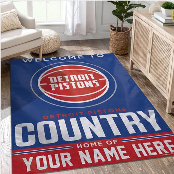 Detroit Pistons Personalized Nba Area Rug For Christmas Living Room Rug