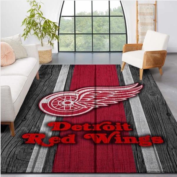 Detroit Red Wings Team Logo Style Nice Gift Home Decor Rectangle Area Rug