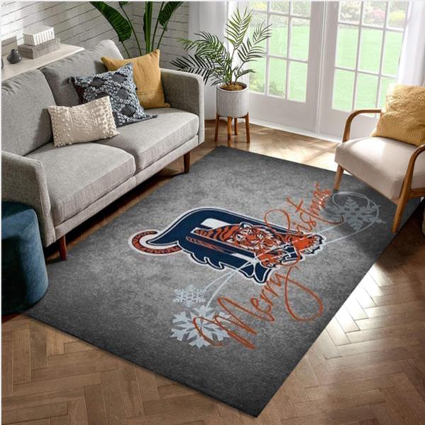 Detroit Tigers MLB Team Area Rug Living Room Rug Family Gift US Decor