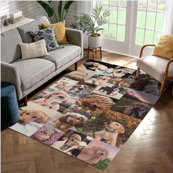 Dogs Area Rug Bedroom Rug Family Gift US Decor