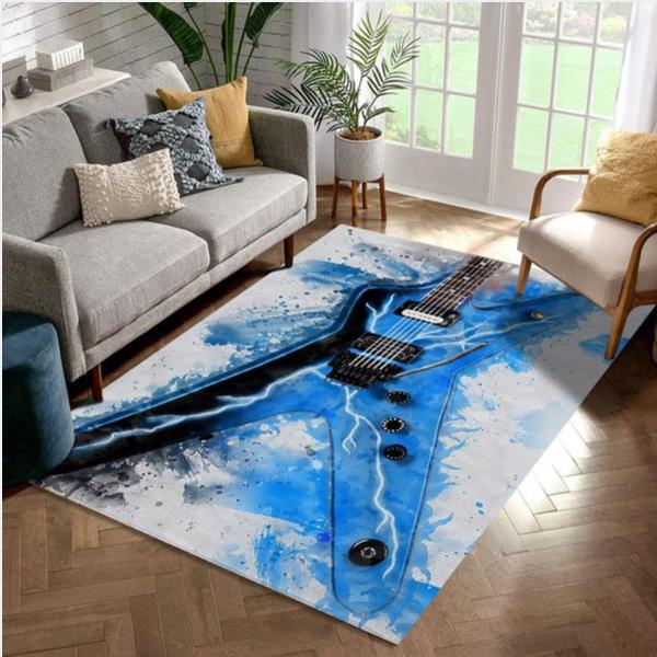 Electric Guitar Area Rug - Living Room Carpet Fn111102 Christmas Gift Floor Decor The Us Decor