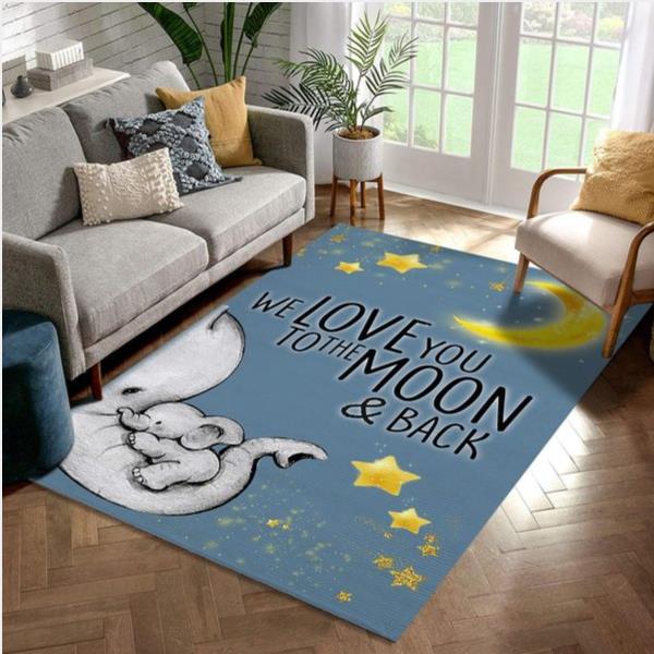 Elephant Love You To The Moon And Back Light Rug Dining Room Rugs