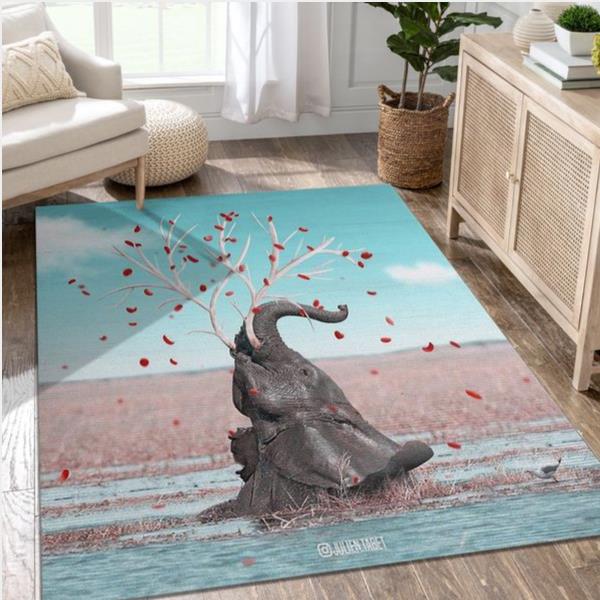 Elephants Rug Living Room Rug Us Gift Decor